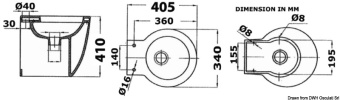 Osculati 50.214.24 - Slim электрический туалет 24 В 