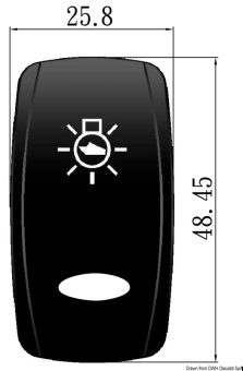 Osculati 14.213.25 - Клавиша Oval с подсвечиваемым символом Вытяжной вентилятор