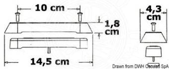 Osculati 13.651.00 - Подводный светодиодный светильник Attwood 12В 9Вт 750 Лм 145x43x18 мм