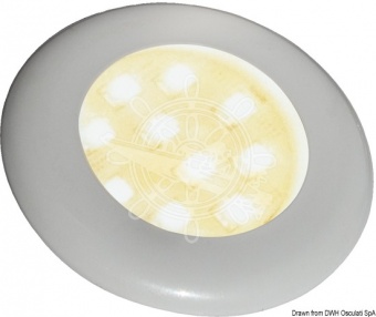 Osculati 13.877.60 - Встраиваемый светодиодный светильник BATSYSTEM Nova II 8/30В, белый 