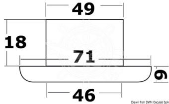 Osculati 13.449.01 - Встраиваемый LED светильник Syntesis 12/24В 3Вт 70Лм белый свет накладка из нержавеющей стали