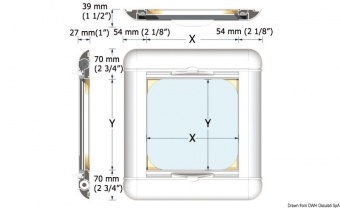 Osculati 19.801.01 - Рулонная шторка и москитная сетка DOMETIC Surface SkyScreen для люка BOMAR 518 W