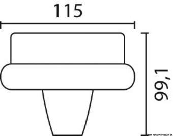 Osculati 11.070.01 - Трехцветный навигационный огонь со светодиодным источником света 115x99 мм (1 компл. по 1 шт.)