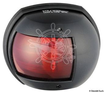 Osculati 11.411.01 - Бортовой огонь Sphera Design Maxi 20 красный 112,5° 12 В 15 Вт 130 x 65 x 115 мм в чёрном корпусе