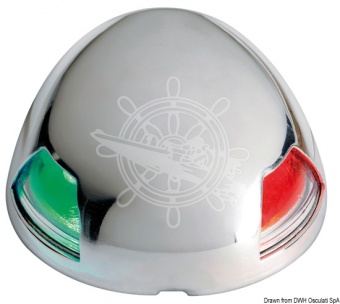 Osculati 11.050.03 - Светодиодный навигационный огонь Sea-Dog из нержавеющей стали 12 м 112,5° + 112,5° двухцветный 