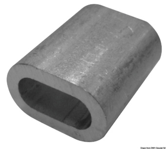 Osculati 04.566.08 - Алюминиевый зажим для заделки концов тросов 8 мм 