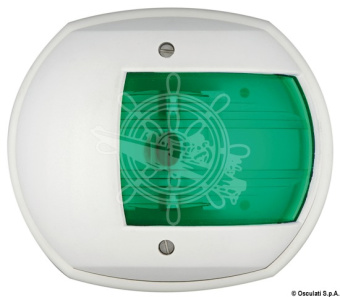Osculati 11.411.12 - Бортовой огонь Sphera Design Maxi 20 зелёный 112,5° 12 В 15 Вт 130 x 65 x 115 мм в белом корпусе