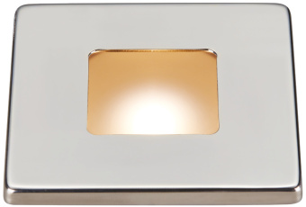Osculati 13.490.12 - Низкопрофильный квадратный встраиваемый светодиодный светильник Bos белый/красный сенсорный выключатель 