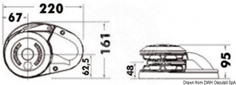Osculati 02.581.08 - Лебедка Lewmar CPX1, звездочка 8 мм (1 компл. по 1 шт.)