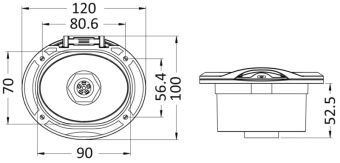 Osculati 16.444.00 - Быстроразъемный штуцер для отбора воды Nuvola врезка 90 x 70 мм