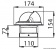 Osculati 25.028.19 - Встраиваемый компас со ступенчатым колпаком RIVIERA 4" белый-черный