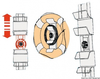 Osculati 22.428.02 - Монтажный комплект рельсового хомута спасательного круга Osculati