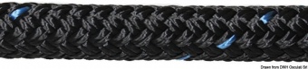 Osculati 06.466.14 - Швартовый конец MARLOW - Blue Ocean чёрный 9 м диаметр 14 мм