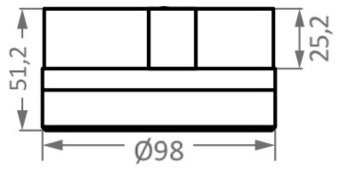 Osculati 11.477.04 - Discovery LED Кормовой огонь  белый 135° 12/24 В 1 Вт 2 мили 98 x 51,2 мм в чёрном корпусе для судов до 20 м