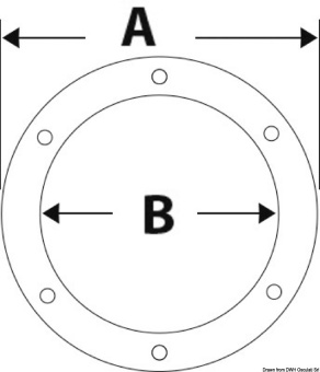 Osculati 20.202.00 - Люк инспекционный Ø127/170мм из белого пластика (3 шт)