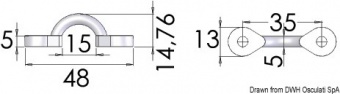Osculati 39.321.00 - Скобы из нержавеющей стали 5x48 мм (10 шт.)