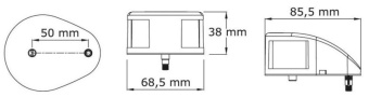 Osculati 11.037.22 - Бортовой огонь светодиодный Mouse Deck зелёный 112,5° 12 В 0,4 Вт 85,5 x 68,5 x 38 мм видимость до 2 миль из нержавеющей стали