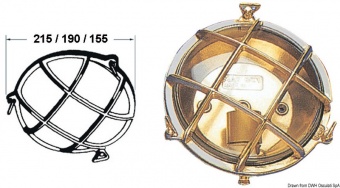 Osculati 32.208.80 - Круглая черепаха лампа 155 мм (1 компл. по 1 шт.)