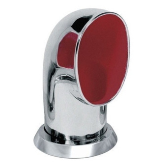 Vetus TOM316R Cowl ventilator Ø 100 mm ID, type Tom, Stainless Steel AISI 316, with red interior (incl. ring and nut)