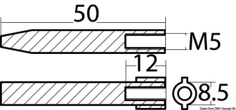Osculati 43.260.09 - Цинковый анод Yamaha 62Y-11325-00 для моторов 40-200 л.с. 50 мм