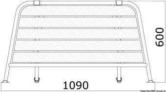 Osculati 48.443.03 - Транцевая площадка для парусных яхт и катеров 1090 х 600 мм