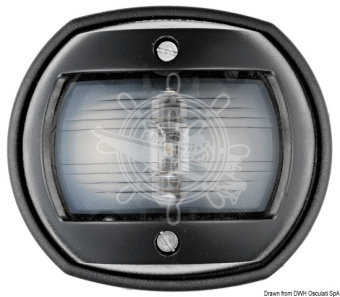 Osculati 11.448.04 - Sphera Design Compact 12 кормовой огонь светодиодный LED белый 135° 12 В 0,8 Вт 80 x 42 x 70 мм в чёрном корпусе для судов до 12 м