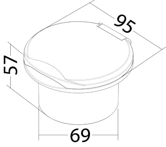 Osculati 16.441.95 - Выход подачи воды Classic EVO для мытья палубы диаметр врезки 69 мм стальной
