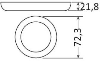 Osculati 13.444.02 - Встраиваемый круглый LED светильник Aruba 12/24В 3Вт 193Лм белый свет c выключателем