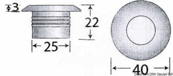 Osculati 13.429.04 - Встраиваемый светодиодный светильник для дежурного освещения 12 В 0,3 Вт белый 