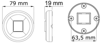 Osculati 11.036.21 - Кормовой огонь светодиодный Mouse Stern 12 В 0,32 Вт 79 x 19 мм видимость 2 мили из нержавеющей стали