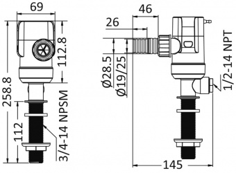 Osculati 16.161.04 - Аэрационный насос Europump Next Generation для емкостей с уловом 24 В вертикальный двигатель Osculati