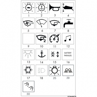 Osculati 14.299.14 - Marina R II световые символы на переключателе для якорной лебедки