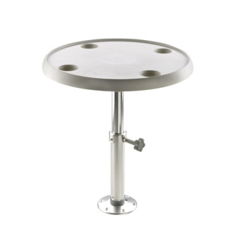 Vetus TPM5070 Table Ø 60 cm with adjustable and removable pedestal and base plate, height 50 - 70 cm