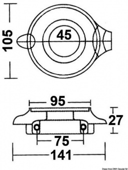 Osculati 43.532.11 - Магниевый кольцевой анод Volvo Ø 107 мм 