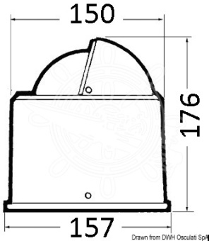 Osculati 25.021.00 - Компас Riviera с картушкой 4" (100 мм) BU2 с нактоузом 