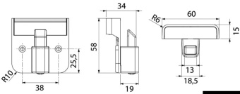 Врезная защелка для фасадов и выдвижных ящиков Врезная защелка для фасадов и выдвижных ящиков