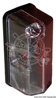 Osculati 02.022.01 - Боковой габаритный фонарь с плоским основанием белый/красный 