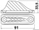 Osculati 56.201.11 - Стопор щелевой из алюминия Clamcleat CL219 6-12 мм