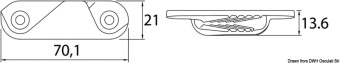 Osculati 56.258.00 - Стопор щелевой из алюминия Clamcleat CL258 3-6 мм