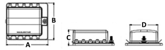 Osculati 14.102.71 - Блок держателя предохранителей на 6 мест 100 А 85 x 63 x 36 мм