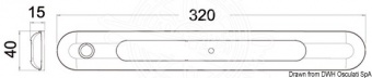 Osculati 13.192.11 - Водонепроницаемый светодиодный светильник накладного монтажа 310x40x11.5 мм 
