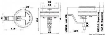 Osculati 38.159.02 - Утапливаемая ручка L&T для подъема пайола, с замком, Ø82 мм 