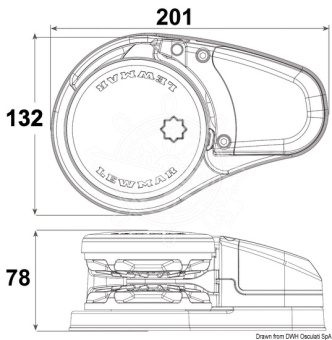 Osculati 02.591.08 - Лебедка VX1 GO 12 В 500 Вт 8 мм