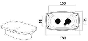 Osculati 15.257.33 - Палубный душ New Edge со смесителем кнопочной лейкой Boris ПВХ шлангом 2,5 м и хромированной крышкой