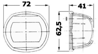 Osculati 11.406.02 - Бортовой огонь Sphera Design Compact 12 зелёный 112,5° 12В 10Вт 72x41x62,5мм из полированной нержавеющей стали
