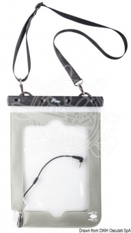 Osculati 23.500.11 - Водонепроницаемый контейнер серый для планшетов и iPad с аудиовыходом Amphibious 28x21 см Osculati