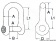 Osculati 01.080.12 - Скобы соединительные якорные с потайным пальцем, внутренний шестигранник 12 мм 