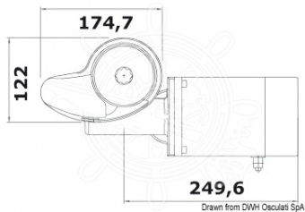 Osculati 02.401.21 - Шпиль ITALWINCH Smart 500W, 12V, 6 мм, Низкий 