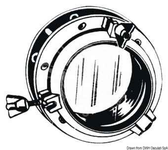 Osculati 19.750.02NE - Открывающийся иллюминатор КРУГЛОЙ формы Черный Ø270 мм 