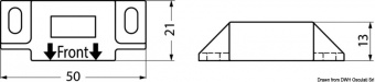 Osculati 38.107.47 - Белый герметичный магнитный фиксатор SUGATSUNE - угловое крепление 50x21x13 мм 